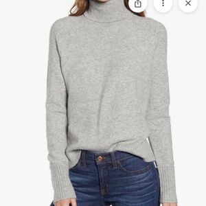 J. Crew Supersoft Yarn Wool/Alpaca Heather Gray Turtleneck Sweater
